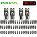 YHKOMS Led Canbus W5W Led Bulbs 168 194 6000K White Signal Lamp Dome Reading License Plate Light Car Interior Lights Auto 12V|Si