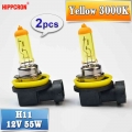 Hippcron H11 Halogen Bulbs Yellow 2PCS 12V 55W 3000K Quartz Glass Auto Lamps PGJ19 2 Car Fog Light|h11 halogen bulb|12v 55wauto