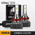 Infitary Canbus H4 H7 Led Truck Car Headlight Bulbs 100w 26000lm 12v 24v 36v 3570 Chip H1 H3 H11 H13 H27 Hb3 Hb4 6500k Auto Lamp