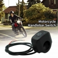 22mm 7/8 Inch Motorcycle Handlebar Switch Momentary Button For Electric Star Kill Waterproof Control Switch Button With LEDLight