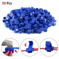 50pcs Blue Scotch Lock Wire Connectors High Performance Quick Splice Crimp Terminals for Crimp Electrical Part|Battery Cables &a