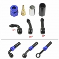 AN3 Brake Hose Aluminum Motorcycle Motor Bike Hydraulic Brake Oil Hose Tube Pipe Line Banjo Fitting Bolt 0 28 90 degree M10 10mm