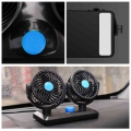 Car Dual Fan Car Interior Accessories 360 Degrees round Car Auto Air Cooler Fan Ventilation Board Summer 12V/24V|Fans & Kits