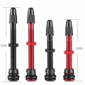 1 Pair Of Tubeless Valve Stem&Core For Bike Bicycle Tubeless Presta Valve Stem 58mm/72mm Aluminum Alloy No Tubes Valve Red/B