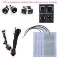 Car Seat Heater Universal 12v Carbon Fiber Alloy Wire Car Seat Heat Pads Kit Level 3 Switch Cushion Set Winter Warmer Seat Cover