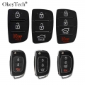 Okeytech 3/4 Buttons Replacement Remote Car Key Key Shell Repair For Mistra Hyundai Hb20 Santa Fe Ix35 Ix45 Key Cover Case - Car