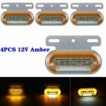 Fuleem 4PCS 12 LED Marker Indicator Light 3 Modes Clearance Lamp Amber Waterproof 12V For Truck Auto Boat Fancy|Truck Light Syst