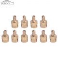 10pcs Copper Slotted Head Valve Stem Cap For Schrader Car Motorcycle Valve Wheel Tyre Tire Valvol Lid Dust Cover Auto Accessory