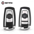 KEYYOU Key Case Cover Replacement For BMW CAS4 F 3 5 7 Series E90 E92 E93 X5 F10 F20 F30 F40 3/4 Button Shell|Car Key| - Offic