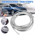 6M Chrome Moulding Trim Strip Car Door Edge Scratch Guard Protector Cover Strip Roll Chrome Moulding Trim Strip|roll holder|roll