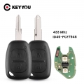 KEYYOU For Renault Traffic Master Vivaro Movano Kangoo Remote Key Fob 2 Buttons 433MHz ID46 Chip Transmister NE73 VAC102 Blade|C