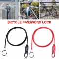 Bicycle Lock MTB Road Bike Safety Anti theft Chain Lock 3 Digit Password Padlock Theft Cable Lock Outdoor Cycling Bike Lock|Bicy