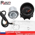 Car Oil Pressure Gauge Sensors Modification 0-7 Bar 52mm Oil Pressure Meters For Truck Car 12v Oil Press Sensor M10x1 Npt1/8 - O