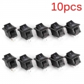 10pcs Lot 2 Pin 12v Car Boat Round Dot Light On/off Rocker Toggle Switch Tool Black