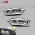 Motorcycle 3d Abs Retro Gas Tank Emblem Fuel Badge Letter Decal Sticker For Triumph 750 T100 T120 - Decals & Stickers - Offi