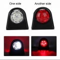 10 30V Car Truck LED Side Marker Light Rubber Plastic Double Side Indicator Lamps Red White for Trailer Lorry Van|Truck Light Sy