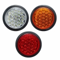 1x Rear Tail Brake Stop Marker Light Indicator Car Truck Trailer 24 LEDS Round Reflector Red Yellow White 24V|Truck Light System