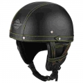 Motorcycle Motorbike Rider Half Pu Leather Retro Helmet Visor With Collar Vespa Open Face Half Motor - Helmets - Ebikpro.co