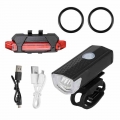 Cycling Light Bicycle Light USB LED Rechargeable Set Mountain Cycle Front Back Headlight Lamp Flashlight Bike Light Front Back|