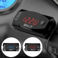 3 in 1 Universal Motorcycle Electronic Clock Thermometer Voltmeter Watch Display Waterproof Tester|Instruments| - Ebikpro