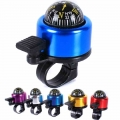 Waterproof Bicycle Bell Portable Black Mountain Road Bike Aluminum Cap Bells With Compass Outdoors Equipment Cycling Accessories