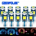 10pcs T5 Led Bulb W3w W1.2w Led Canbus For Air Conditioner Button Light Instrument Led Lights Dashboard Warning Indicator Button