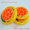 Street fight orange 110mm 100mm 90mm inline speed skates wheel for MPC asphalt ground street racing marathon competition rodas|F