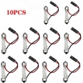 10pcs T10 Ba9s T4w Festoon Connector Wire Cables For All Car Light Led Panel Dome Light Socket Harness Plugs Pin Adapter Dc 12v