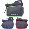 B SOUL Bicycle Frame Bag Nylon Package Waterproof Tube Pouch Touchscreen Bike Phone Holder Bicycle Accessories Bicicleta|Bicycle