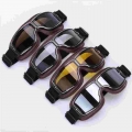 2018 Newest -style Leather Goggles Vintage Motorcycle Goggles Vintage Motorcycle Goggles Retro Jet Helmet Glasses - Glasses - Of