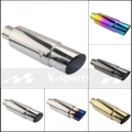 Car Exhaust Pipe Muffler Tail Pipe Universal Stainless Steel 304 Length 370mm Interface 51 57 63mm Outlet 89mm - Mu