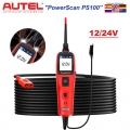 Autel PowerScan PS100 Car Electrical Circuit AVOmeter Tester 12V/24V Power Probe Kit Automotive System Battery Diagnostic Tool|E