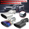 Rear Stainless Steel Exhaust Muffler End Tail Pipe Outlet Tips For Honda Civic 10th Gen 2016 2017 Black/blue/chrome - Mufflers -