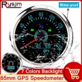 HD 85mm GPS Speedometer With Antenna For Motorcycle Yacht Boat Car Waterproof Odometer Adjustable Trip ODO COG 9 32V 7 Colors|Sp