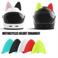 Motorcycle Helmet Cat Ears Cute Decoration Style Electric Car Motocross Stickers Driving Stylish Universal Helmet Accessories -