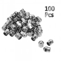 100pcs Car Tyre Air Pressure Caps Chrome Plated Airtight Cover Plastic Car Wheel Tire Valve Stem Cap Tire Accessories - Tire Acc