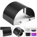 Universal 2.5" To 3.5" Air Intake Filter Heat Shield Cover Stainless Steel Burnt Blue Neo Chrome Silver Real Carbon Fi