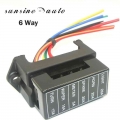 6 Way Car Fuse Box Circuit Car Trailer Auto Blade Fuse Box Block Holder Dc 12v 24v 32v Atc Ato 2-input 6-ouput Wire - Fuses - Of