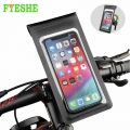 Waterproof Motorcycle Bicycle Mobile Phone Holder Stand For Samsung iphone Cell Phone Support Case Bike Phone Mount Pouch Bag|Bi