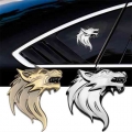 Badge Car Sticker Reflective Decal Auto Decoration Badge Motorcycle Wolf Head Emblem 3D Metal Windshield Car Styling Stickers