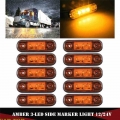 10PCS Side Marker Light Truck Lights 24v LED Side Lights Truck Marker Lights Trailer 10 30V LED Trailer Light Amber|Truck Light