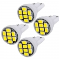 4x Car T10 W5W LED Bulb interior Instrunment Light 12V Auto Dome Reading License Plate Trunk Luggage Lamp 5W5 Super Bright White