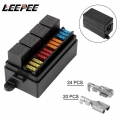 4pin 12v 40a Relays With Spade Terminals Plastic Cover 12 Way Blade Fuse Holder Box For Auto Car Truck Trailer Fuse - Fuses - Of