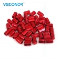 Veconor 48pcs Universal Aluminum Hexgon Style Auto Car Tyre Valve Caps Motorcycle Bicycle Wheel - Valve Stems & Caps - Offic