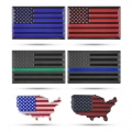 1pcs 3D Aluminium American Emblem Decal Side Maker USA Flag Maps Stickers for Car Truck SUV JEEP Rear Tail Trunk Badges Styling