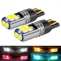 2PCS New T10 W5W 168 WY5W Super Bright LED Car Interior Reading Dome Lamp Auto Wedge Turn Side Parking Bulb License Plate Lights