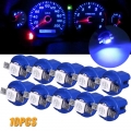 10pcs Led Light Car Gauge Speed Dash Bulb Dashboard Instrument Light Wedge Interior Lamp B8.5d 509t B8.5 5050 Led 1 Smd T5 Lamp