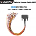 Colorful Jumper Cable DB25 for GODIAG AUTO TOOLS GT100 OBD II Break Out Box ECU Connector|Electrical Testers & Test Leads|