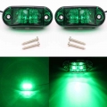 2pcs 12v / 24v Led Side Marker Lights Car External Lights Warning Tail Lights Trailer Lights Truck Auto Lorry Lamp Green New - T