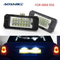 AOSHIKE 2PCS White 18SMD Car LED License Plate Light Lamp Beads for Mini Cooper R56 R57 R58 R59 Car Light Source Error Free|Sign